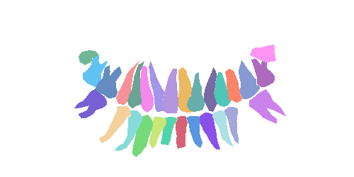 Sample annotation mask from Teeth Segmentation on Dental X-ray Images