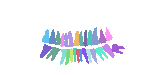 Sample annotation mask from Teeth Segmentation on Dental X-ray Images