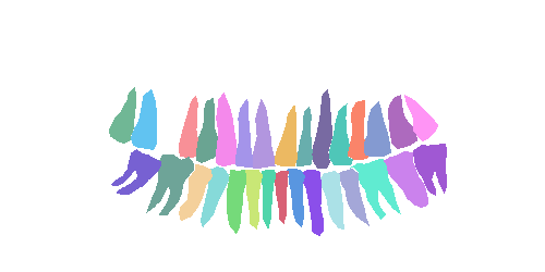 Sample annotation mask from Teeth Segmentation on Dental X-ray Images