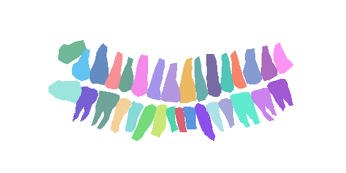 Sample annotation mask from Teeth Segmentation on Dental X-ray Images