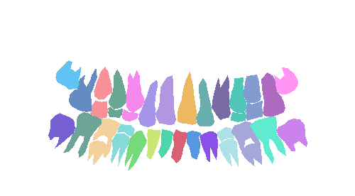 Sample annotation mask from Teeth Segmentation on Dental X-ray Images