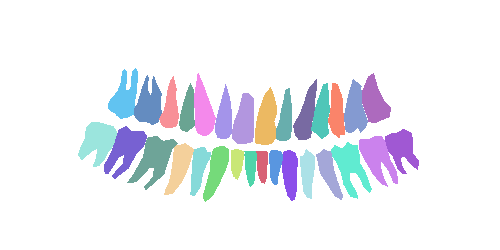 Sample annotation mask from Teeth Segmentation on Dental X-ray Images