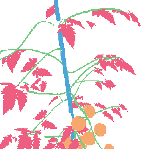 Sample annotation mask from Synthetic Plants