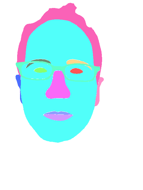 Sample annotation mask from Multi-Class Face Segmentation