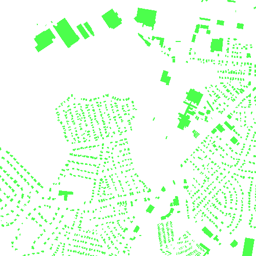 Sample annotation mask from Massachusetts Buildings Dataset