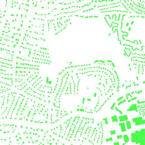 Sample annotation mask from Massachusetts Buildings Dataset