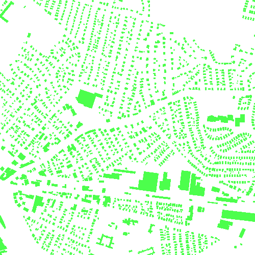 Sample annotation mask from Massachusetts Buildings Dataset