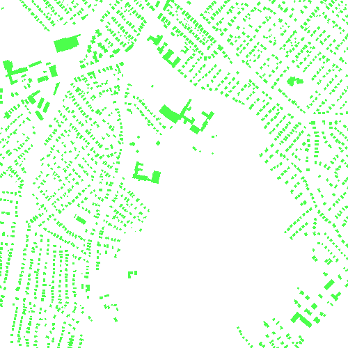 Sample annotation mask from Massachusetts Buildings Dataset