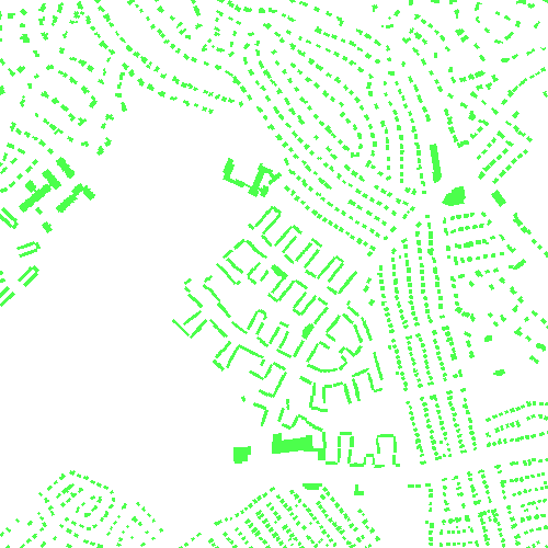 Sample annotation mask from Massachusetts Buildings Dataset