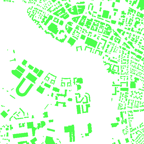 Sample annotation mask from Massachusetts Buildings Dataset