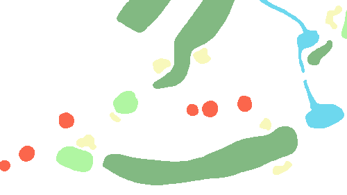 Sample annotation mask from Danish Golf Courses Orthophotos