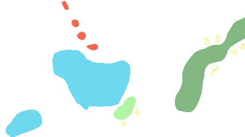 Sample annotation mask from Danish Golf Courses Orthophotos