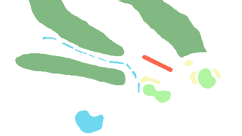 Sample annotation mask from Danish Golf Courses Orthophotos