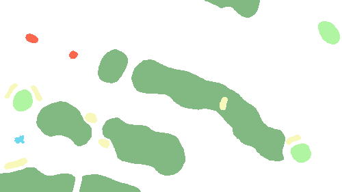 Sample annotation mask from Danish Golf Courses Orthophotos