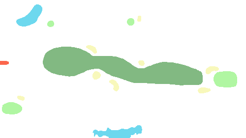 Sample annotation mask from Danish Golf Courses Orthophotos