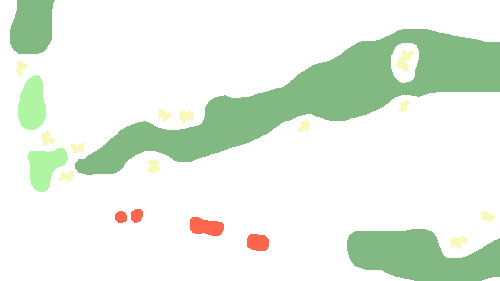 Sample annotation mask from Danish Golf Courses Orthophotos