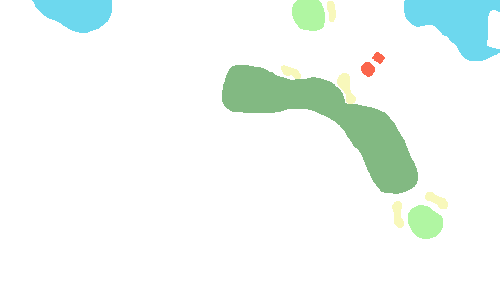 Sample annotation mask from Danish Golf Courses Orthophotos