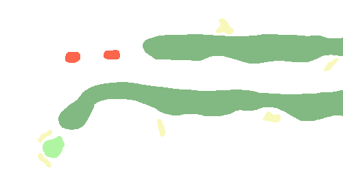 Sample annotation mask from Danish Golf Courses Orthophotos
