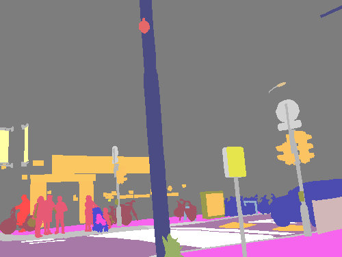 Sample annotation mask from Mapillary Vistas