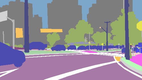 Sample annotation mask from Mapillary Vistas