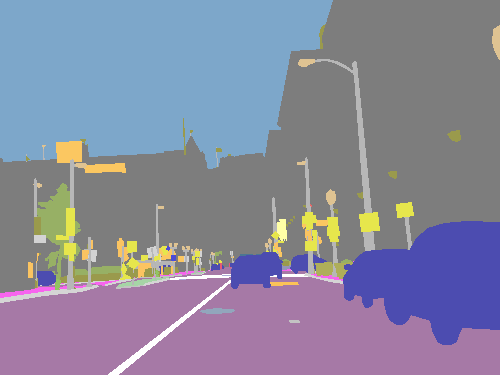 Sample annotation mask from Mapillary Vistas