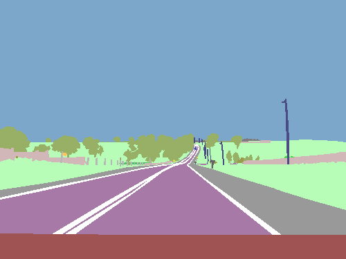 Sample annotation mask from Mapillary Vistas