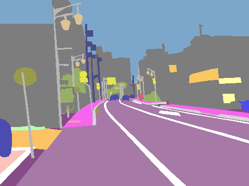 Sample annotation mask from Mapillary Vistas