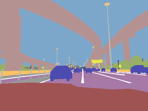 Sample annotation mask from Mapillary Vistas