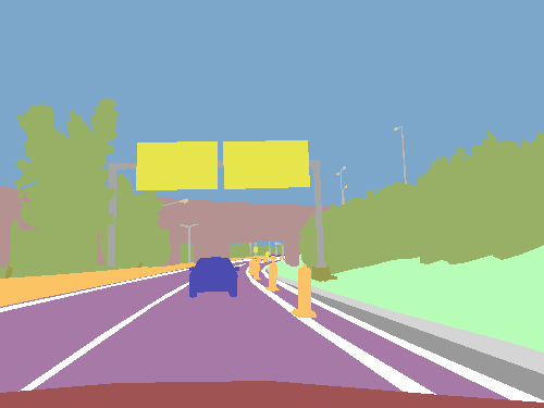 Sample annotation mask from Mapillary Vistas