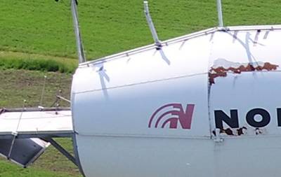 Sample image from YOLO Annotated Wind Turbine Surface Damage