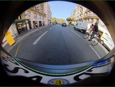Sample image from WoodScape: RGB Fisheye