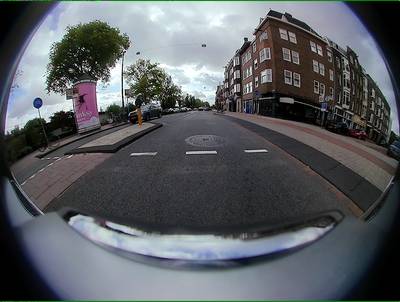 Sample image from WoodScape: RGB Fisheye