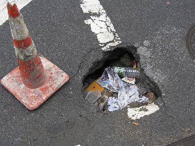 Sample image from Pothole Detection
