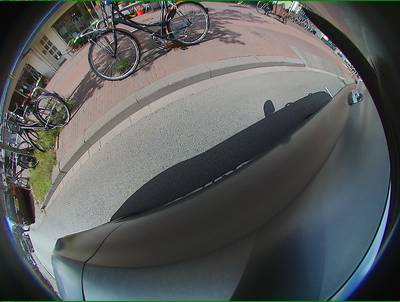 Sample image from WoodScape: RGB Fisheye