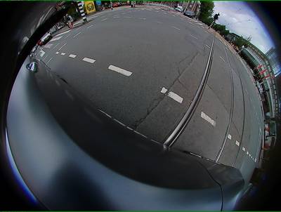 Sample image from WoodScape: RGB Fisheye