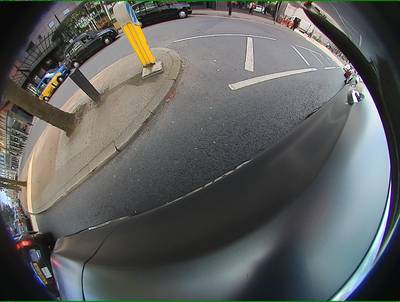 Sample image from WoodScape: RGB Fisheye