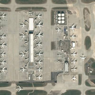 Sample image from Airbus Aircraft Detection