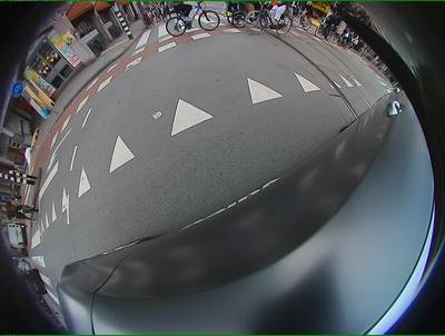 Sample image from WoodScape: RGB Fisheye