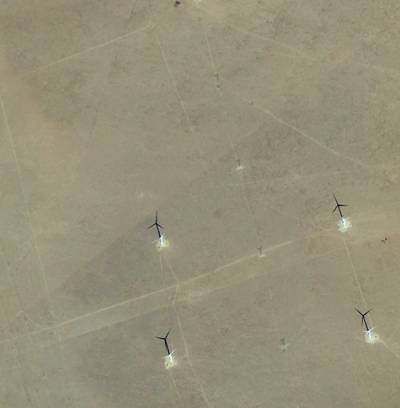 Sample image from Multi-topography Dataset for Wind Turbine Detection