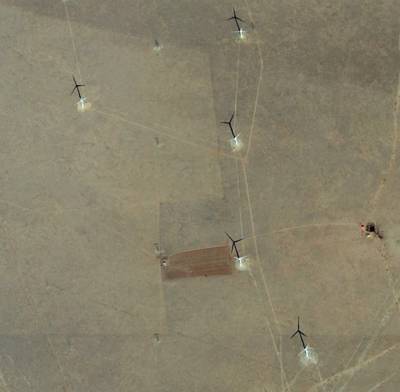 Sample image from Multi-topography Dataset for Wind Turbine Detection