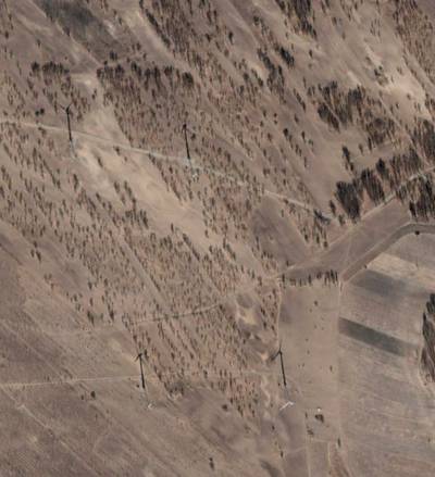 Sample image from Multi-topography Dataset for Wind Turbine Detection
