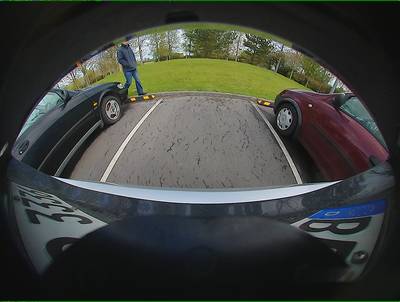 Sample image from WoodScape: RGB Fisheye