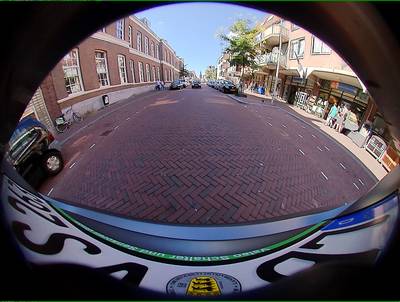 Sample image from WoodScape: RGB Fisheye
