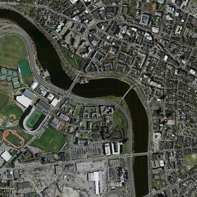 Sample image from Massachusetts Buildings Dataset