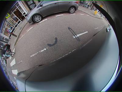 Sample image from WoodScape: RGB Fisheye