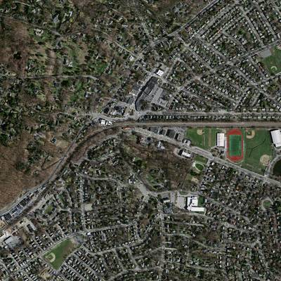 Sample image from Massachusetts Buildings Dataset