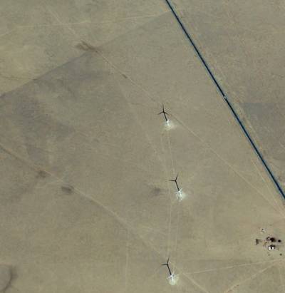 Sample image from Multi-topography Dataset for Wind Turbine Detection