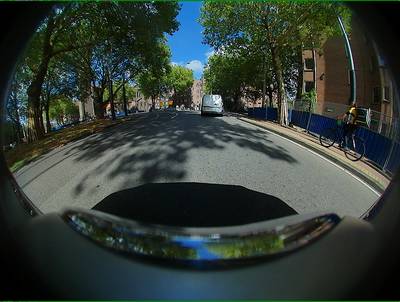 Sample image from WoodScape: RGB Fisheye