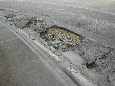 Sample image from Pothole Detection