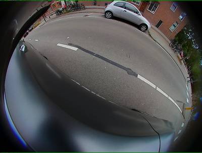 Sample image from WoodScape: RGB Fisheye